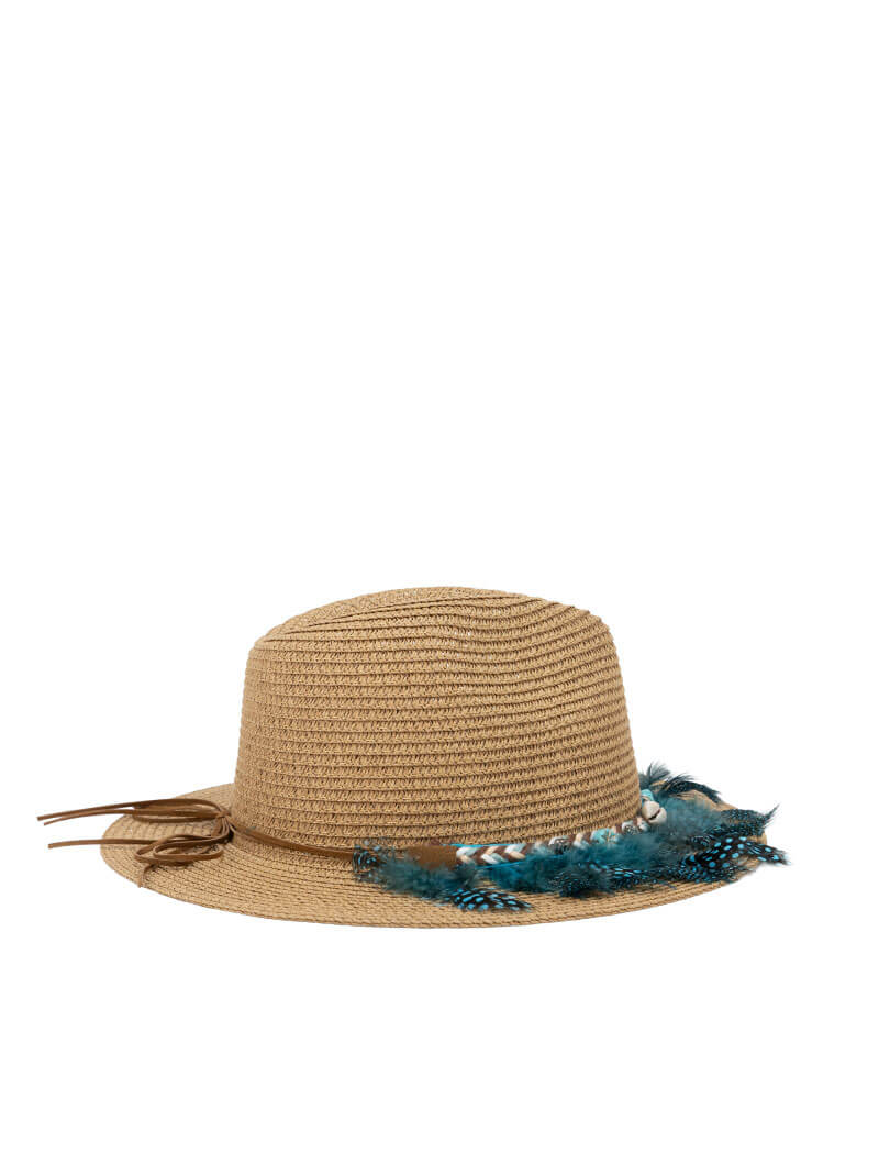 Chapeau en paille à chaîne
